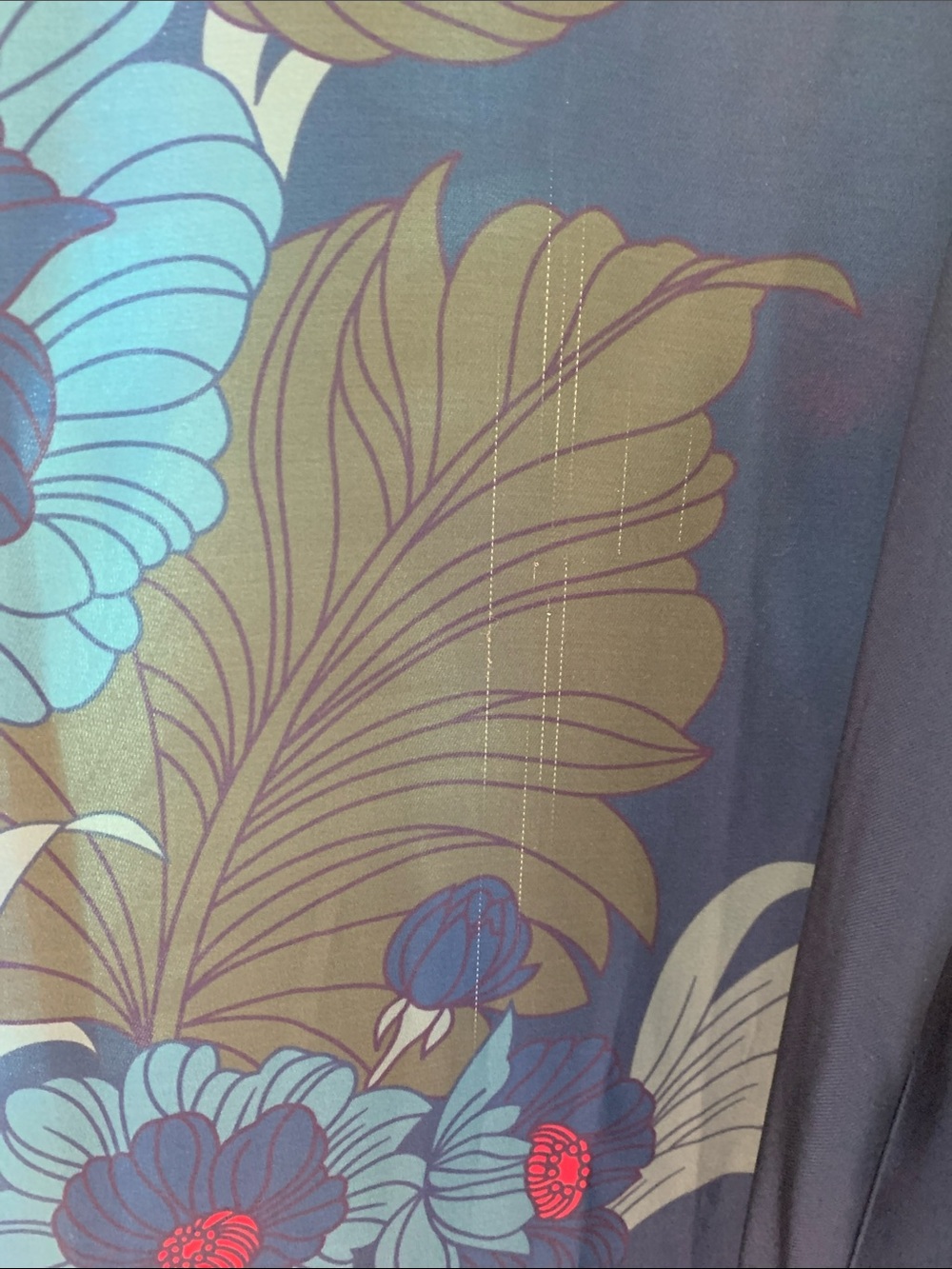 Tuckernuck Blue/Green Floral Panel Dress with Teal and Pink Accents - Picture 4 of 4